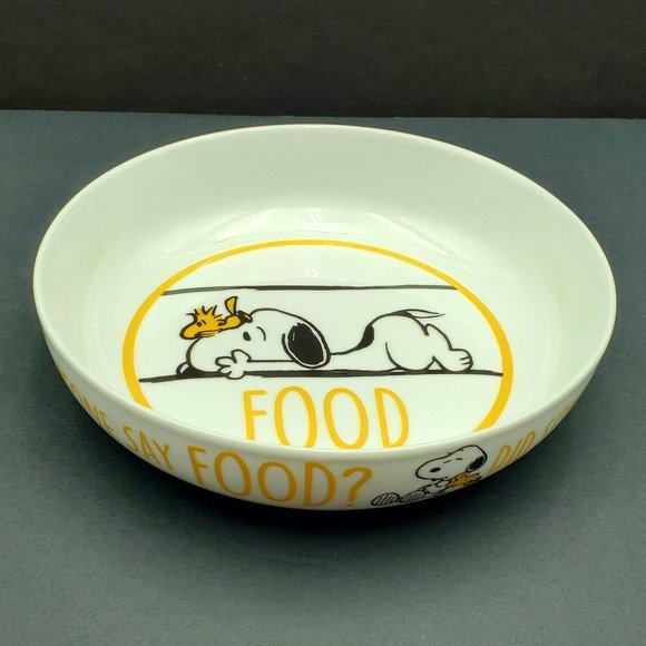 Peanuts Other - Peanuts Snoopy Did Someone Say Food Dinner Bowl Snack Pasta Serving Dish